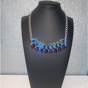 Chico's Designer Multi-Colored Beaded Chunky Chain Necklace